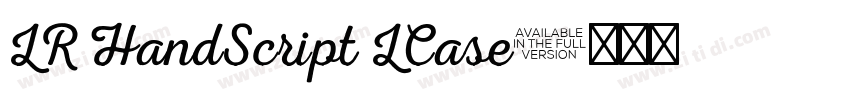 LR HandScript LCase字体转换
